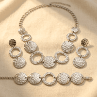 Bohemian Vintage Geometric Round Necklace And Bracelet Set