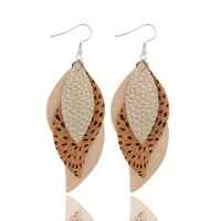 Vintage Layered Ivory Petal Lightweight Drop Earrings