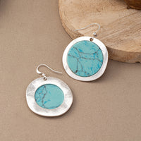 Vintage Style Bohemian Round Turquoise Earrings