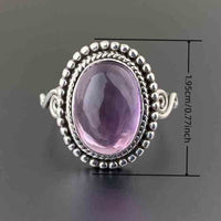 Vintage Oval Purple Zirconia Filigree Cocktail Ring