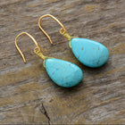 Elegant Vintage Turquoise Teardrop Earrings