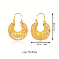 Vintage Ethnic Style Multi-Layer Hollow Earrings