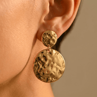 Geometric Metal Jewelry Set Necklace Earrings