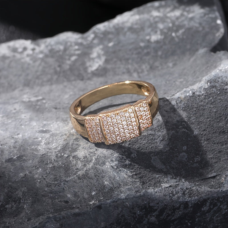 Elegant Cubic Zirconia Gold Plated Ring