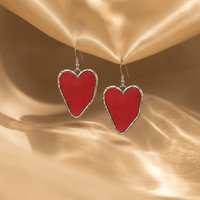 Bohemian Heart Shaped Drop Pendant Earrings