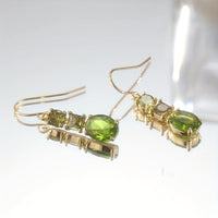 Vintage Bohemian Style Green Zirconia Geometric Earrings