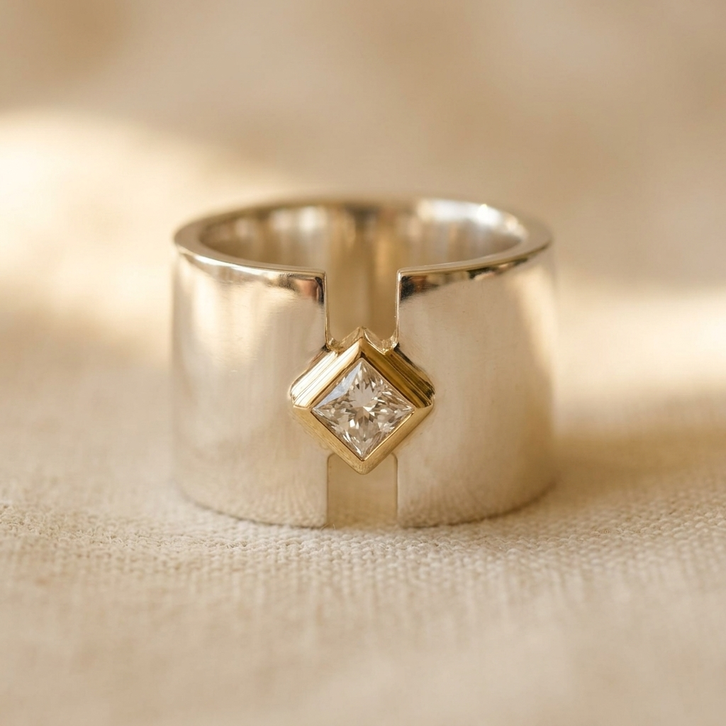 Vintage Cocktail Square Ring