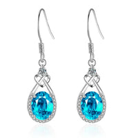 Moss Agate Rounded Drop Bright Earrings