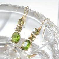 Vintage Bohemian Style Green Zirconia Geometric Earrings