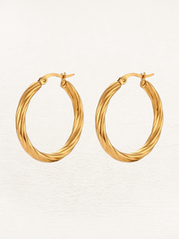 Blake Twisted Earrings Gold