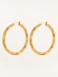 Blake Twisted Earrings Gold