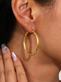 Blake Twisted Earrings Gold