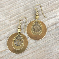 Bohemian Hollow Round Shape Dangle Earrings