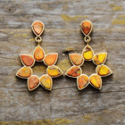 Bohemian Handcrafted Sea Sedient Jasper Stud Earrings