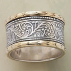 Vintage Bohemian Two Tone Golden & Silver Ring