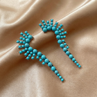 Classic Boho Western Style Turquoise Cluster Dangle Earrings