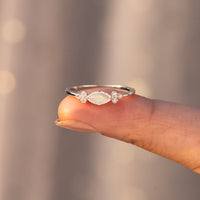 Purest Love Matching Oval Cut Opal Mother & Daughter Ring