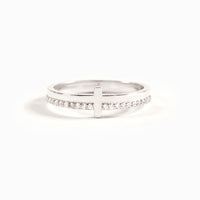 Faith-Inspired Christian Golden Cross Pavé Ring