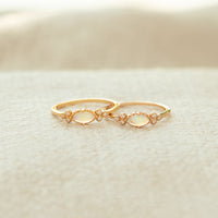 Purest Love Matching Oval Cut Opal Mother & Daughter Ring