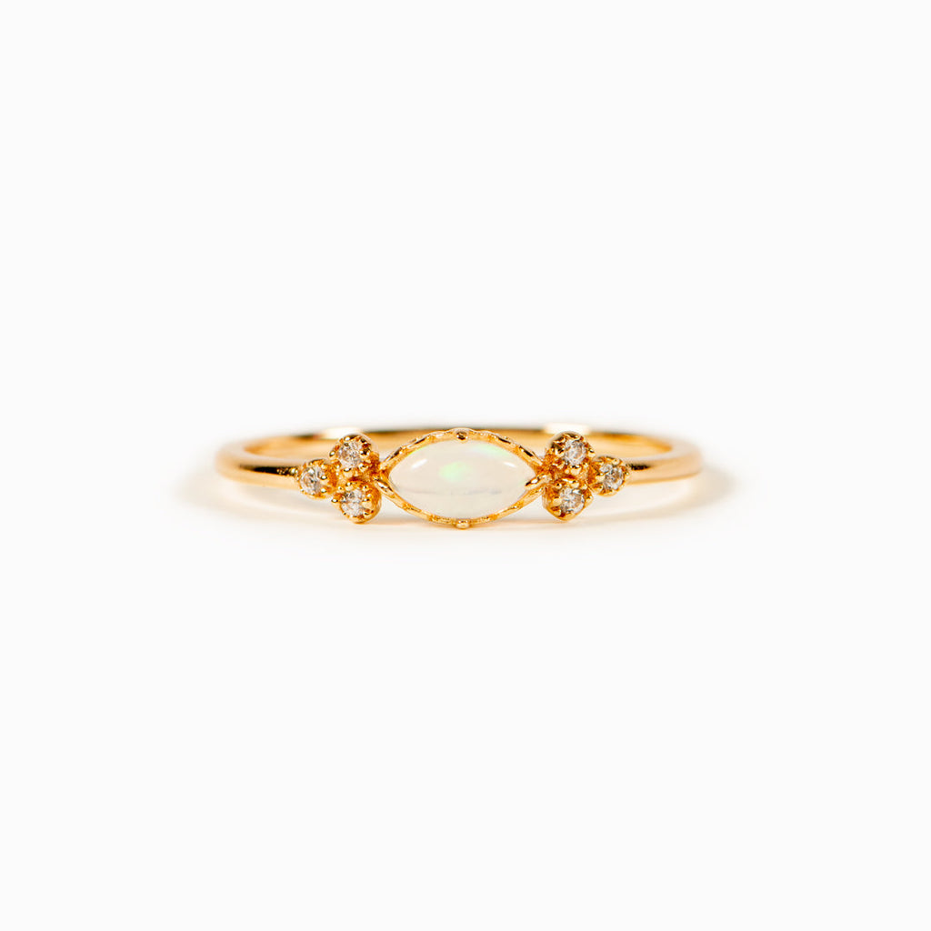 Purest Love Matching Oval Cut Opal Mother & Daughter Ring