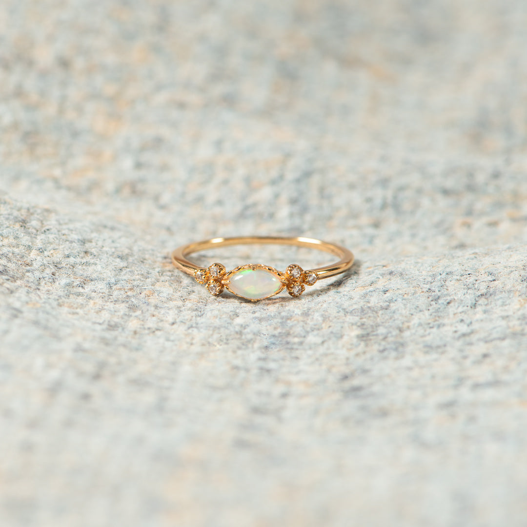 Purest Love Matching Oval Cut Opal Mother & Daughter Ring