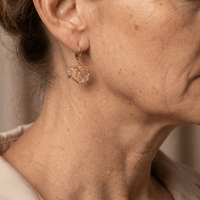 Dainty Initial Heart Hoop Earrings
