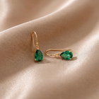 Elegant Baroque Court Style Green Zirconia Earrings