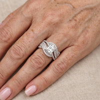 Elegant Gold White Plated Wide Band Intricate Zirconia Ring
