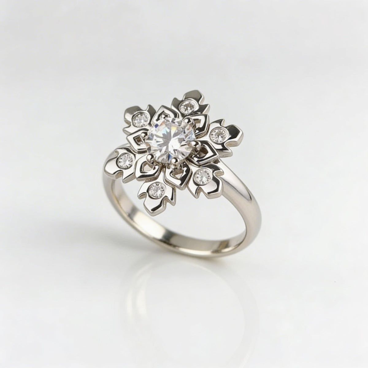 Elegant Minimalist Micro Paved Round Zirconia Ring