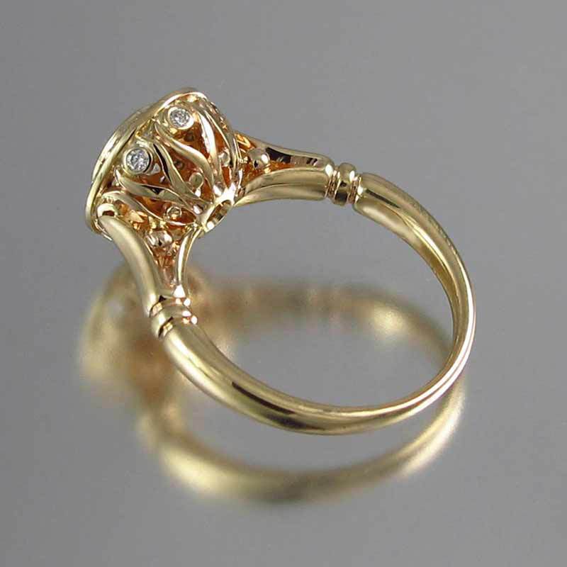Elegant Vintage Gold & Zirconia Ring Set