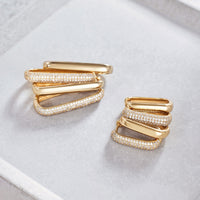 Icon Hoops | White Gold