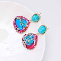 Bohemian Handcrafted Emperor Jasper Earrings