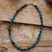 Natural Apatite Beaded Choker Necklace