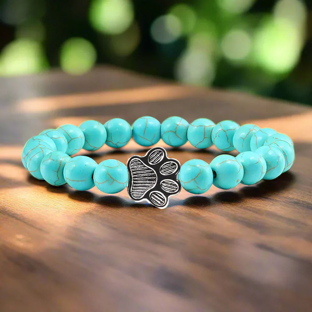 Bracelet with beaded paws