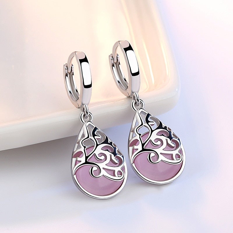 Elegant Silver Tree of Life Earrings