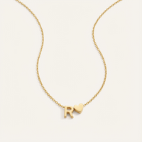 Personalized Letter & Heart Initial Necklace