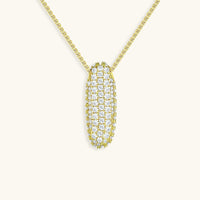 Pavé Diamond Bubble Initial Necklace