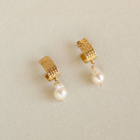 Vintage Gold Plated & Pearl Earrings
