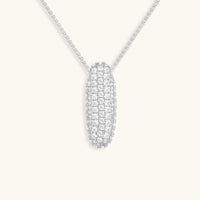 Pavé Diamond Bubble Initial Necklace