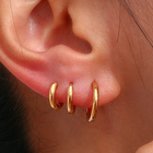 June Basic Huggie Hoops Gold