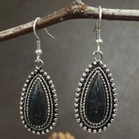 Vintage Retro Turquoise Inlaid Earrings