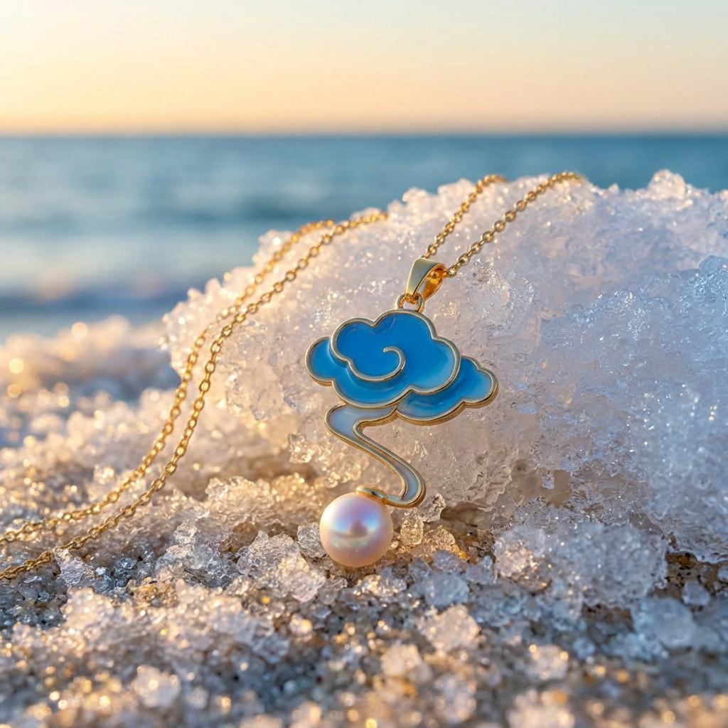 Elegant Ocean Wave Necklace