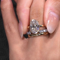 Elegant European Style Stacked Zirconia Diamond Ring