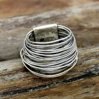 Handmade Silver Design Vintage Wire Wrap Bracelet