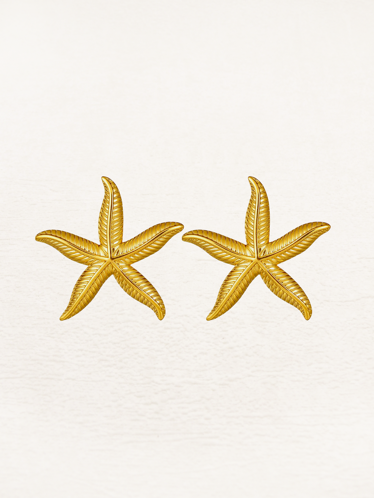 Pien Starfish Earrings Gold