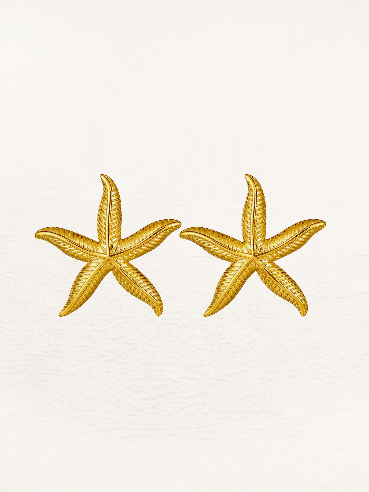 Pien Starfish Earrings Gold