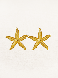 Pien Starfish Earrings Gold
