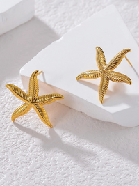Pien Starfish Earrings Gold