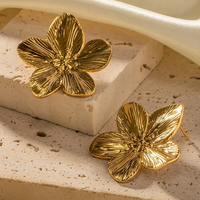 Rianne Flower Blossom Earrings Gold
