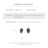 Black & Gold Filigree Leaf Earrings